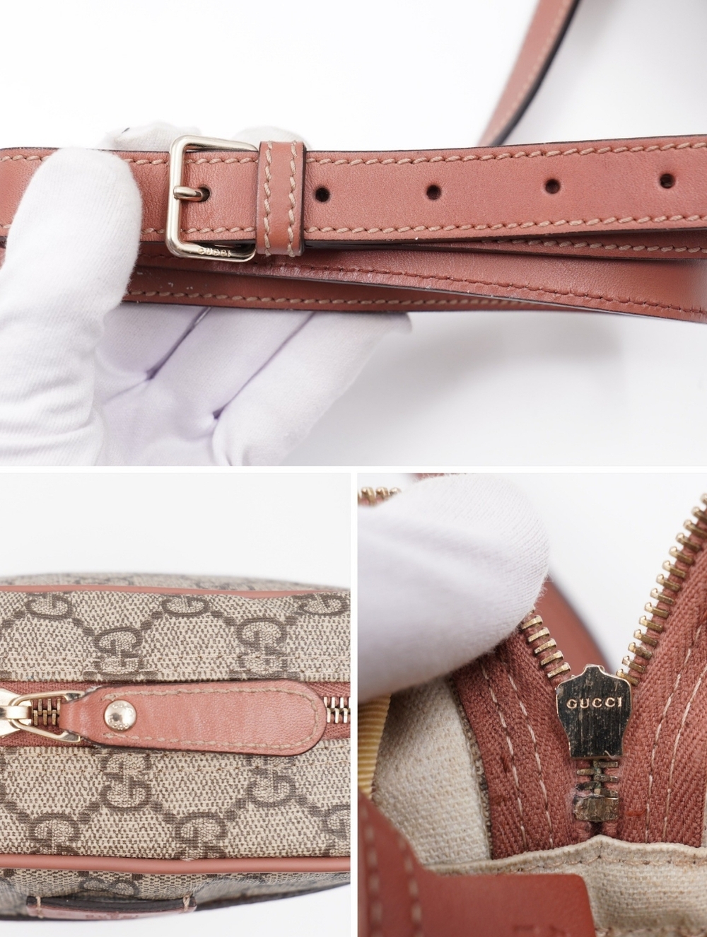 BZ01 💗 GUCCI GG Plus Monogram small Messenger Bag - Picture 9 of 13